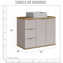 Ver imagem 5 de Gabinete de Banheiro Aqua 76cm Estilare GAB4002 Nude/Carvalho