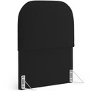 Ver imagem 1 de Cabeceira Cama Box 100cm Orgânica Lanna W01 Bouclê Preto - Lyam Decor