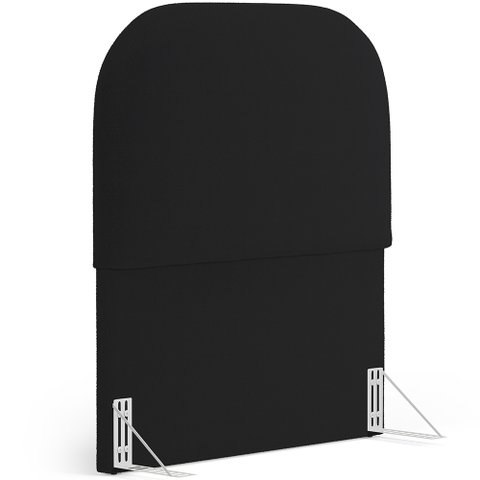 Cabeceira Cama Box 100cm Orgânica Lanna W01 Bouclê Preto - Lyam Decor