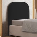 Ver imagem 2 de Cabeceira Cama Box 100cm Orgânica Lanna W01 Bouclê Preto - Lyam Decor