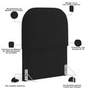 Ver imagem 4 de Cabeceira Cama Box 100cm Orgânica Lanna W01 Bouclê Preto - Lyam Decor