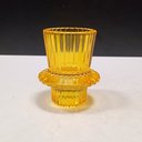 Ver imagem 6 de Castiçal Decorativo de Vidro Amarelo 7x6x6cm Porta Vela Mesa Jantar Decoração
