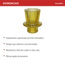 Ver imagem 3 de Castiçal Decorativo de Vidro Amarelo 7x6x6cm Porta Vela Mesa Jantar Decoração
