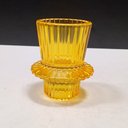 Ver imagem 5 de Castiçal Decorativo de Vidro Amarelo 7x6x6cm Porta Vela Mesa Jantar Decoração