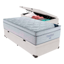 Ver imagem 1 de Cama Box Baú Solteiro Branco e Colchão Freedom Molas Ensacadas Ortobom