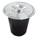 Ver imagem 2 de Lixeira Pia Embutir 5 Litros Tampa Inox Polido com Balde Kzi