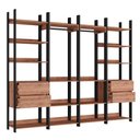 Ver imagem 3 de Closet 4 Gavetas 2 Cabideiros Estilo Industrial Chess F04 Preto/Solanum - Mpozenato