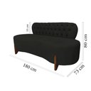 Ver imagem 7 de Sofá 3 Lugares Orgânico Curvo Tókio 180cm Veludo Preto