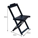 Ver imagem 5 de Conjunto de Mesa com 4 Cadeiras de Madeira Dobravel 70x70 Preto
