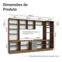 Ver imagem 3 de Armário de Cozinha Completa 340cm Rustic/cinza Agata Madesa 01 Rustic/cinza