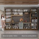 Ver imagem 4 de Armário de Cozinha Completa 340cm Rustic/cinza Agata Madesa 01 Rustic/cinza