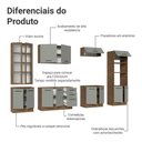 Ver imagem 5 de Armário de Cozinha Completa 340cm Rustic/cinza Agata Madesa 01 Rustic/cinza