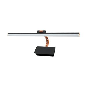 Arandela Mirror Linear Quadro Preto e Cobre 50cm Led 12w 3 em 1 Bivolt Embu Led