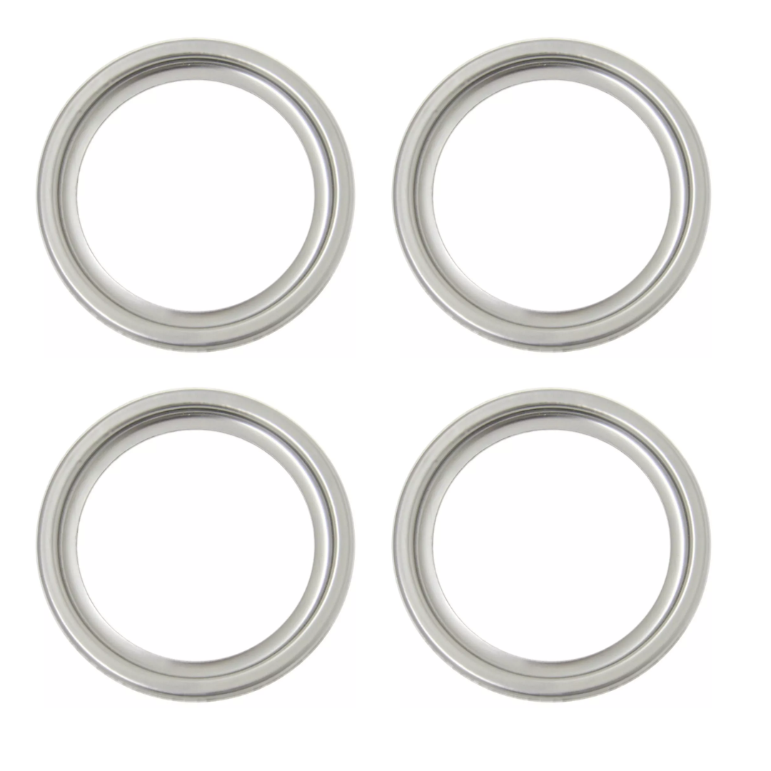 Kit C/4 Porta Grelha Ralo Redondo 15x15 Suporte Cromado Inox - 1