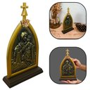Ver imagem 1 de Capela Mãe Rainha com Coroa Metal Dourado Armazém Católico