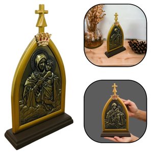 Capela Mãe Rainha com Coroa Metal Dourado Armazém Católico