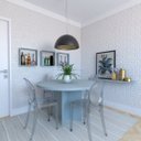 Ver imagem 2 de Mesa de Jantar Redonda Anne Cinza/Cristal