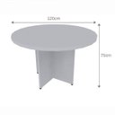 Ver imagem 3 de Mesa de Jantar Redonda Anne Cinza/Cristal