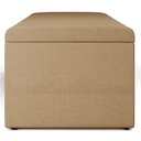 Ver imagem 7 de Calçadeira Recamier Baú para Cama Queen Dália 160x50 Cm W01 Linho Bege Escuro - Lyam