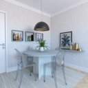 Ver imagem 2 de Mesa de Jantar Redonda Anne Cinza/Branco/Cristal