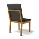 Ver imagem 5 de Kit com 4 Cadeiras Daniela Madeira Maciça Estofada para Mesa de Jantar Courino Preto 503