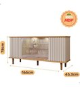 Ver imagem 5 de Buffet de Sala Jantar Janice 4 Portas com Vidro Nature MDF:Nature / Off-White