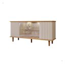 Ver imagem 2 de Buffet de Sala Jantar Janice 4 Portas com Vidro Nature MDF:Nature / Off-White