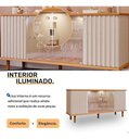 Ver imagem 7 de Buffet de Sala Jantar Janice 4 Portas com Vidro Nature MDF:Nature / Off-White