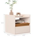 Ver imagem 4 de Mesa Cabeceira Suspensa Minerva Off White Nature