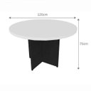 Ver imagem 3 de Mesa de Jantar Redonda Anne Branco/Preto