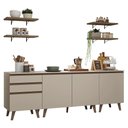Ver imagem 2 de Armário de Cozinha Completa 240cm Crema Nice Madesa 01