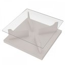 Ver imagem 2 de Mesa de Centro Clara com Tampo de Vidro Off White - Pnr Móveis