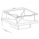 Ver imagem 4 de Mesa de Centro Clara com Tampo de Vidro Off White - Pnr Móveis