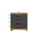 Ver imagem 3 de Cômoda 90cm 4 Gavetas - Ssx Multicoisas