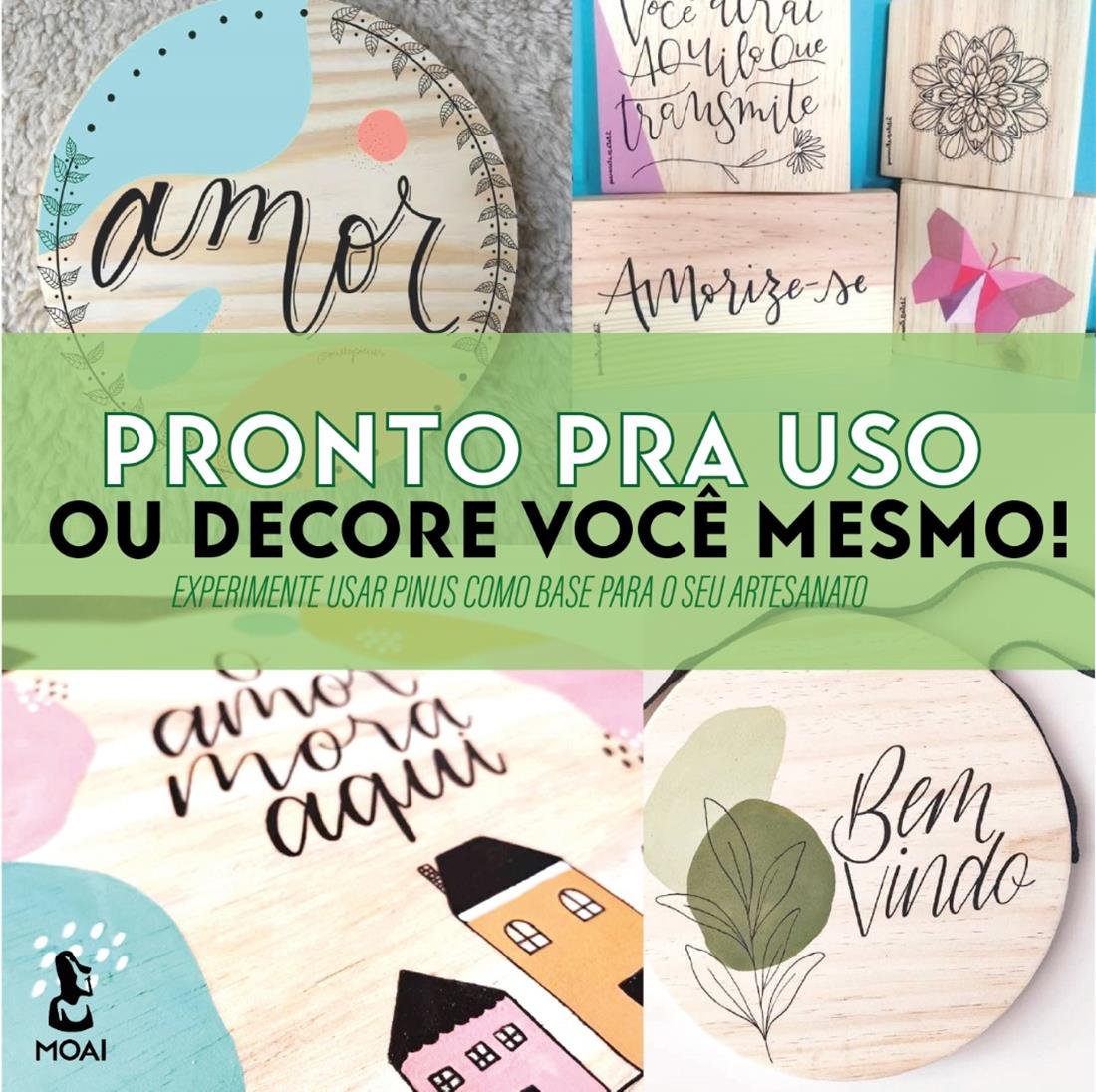 Kit 100 unidades - Coração de Madeira Pinus Porta Copos Artesanato Decoração Mesa Posta - 4