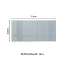 Ver imagem 3 de Armário Aéreo 70 cm 1 Porta Branco/Cinza Lux Madesa