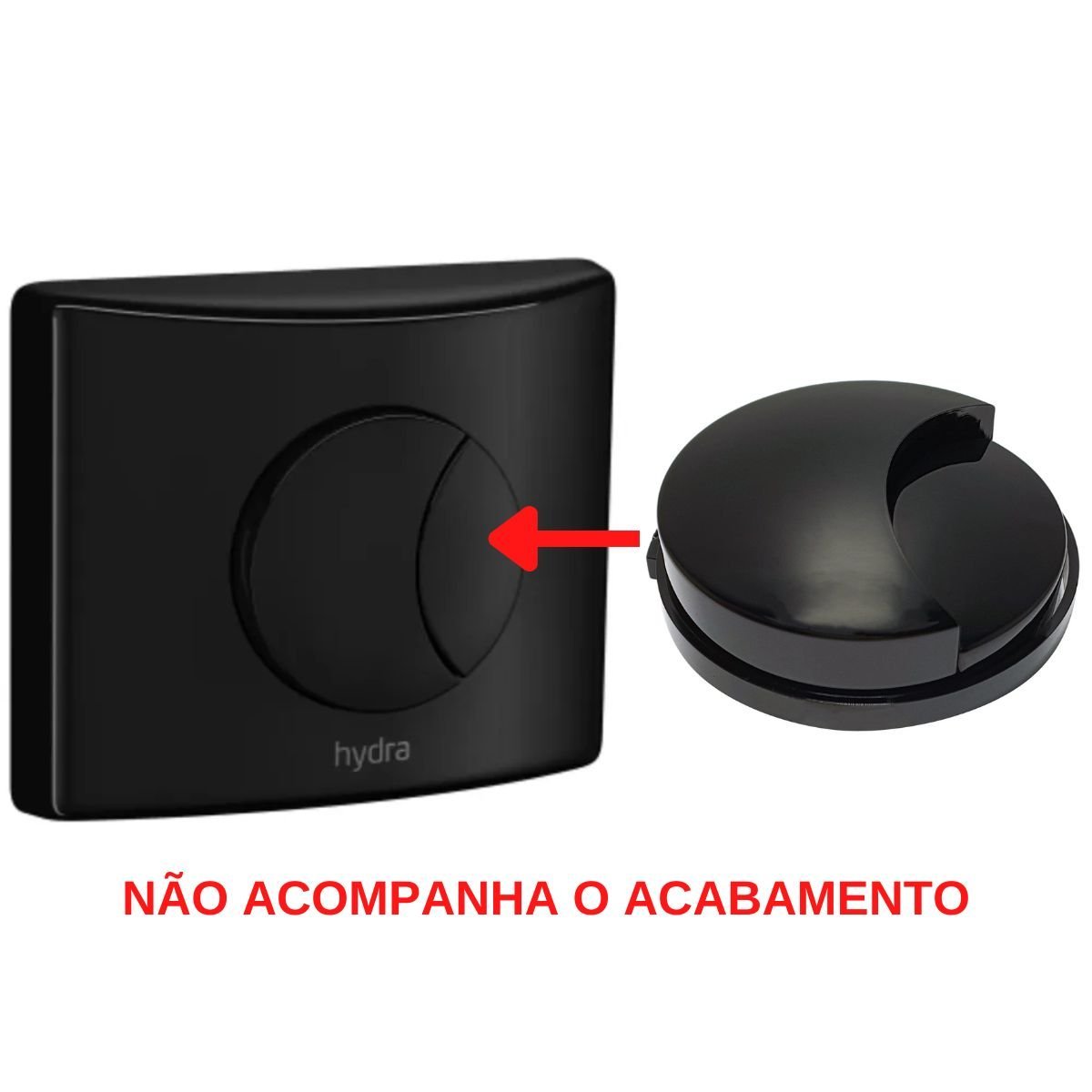 Botão de Valvula Hydra Duo Black Noir - 4492170BLNO Deca 4492.170.BL.NO - 2