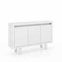 Ver imagem 2 de Balcão Escritório 3 Portas com Prateleira Branco