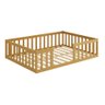 Cama Montessoriana Casal Nemargi Madeira Maciça com Grade Nogueira - 3