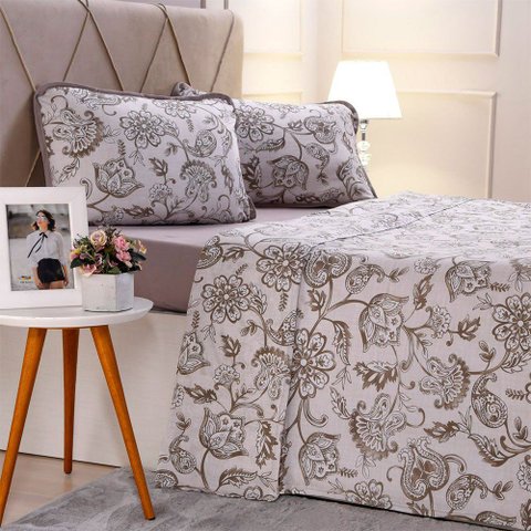 Jogo de Cama Malha 145 Queen 4 Peças Tessi