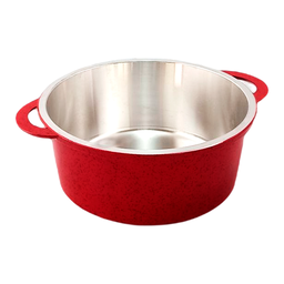 Jogo de 5 Caçarolas de Aluminio Fundido 16 a 24cm - Vermelho Pigmentado - 3