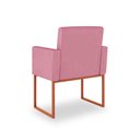 Ver imagem 3 de Poltrona Moderna Industrial 13 Cores - Base Ferro de Cobre - Rosa