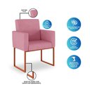 Ver imagem 4 de Poltrona Moderna Industrial 13 Cores - Base Ferro de Cobre - Rosa