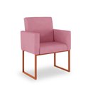 Ver imagem 1 de Poltrona Moderna Industrial 13 Cores - Base Ferro de Cobre - Rosa