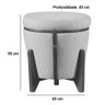 Puff Flex Altus em Linho Colmeia - Mobiliamobilia - 4