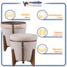 Puff Flex Altus em Linho Colmeia - Mobiliamobilia - 6