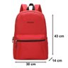 Mochila Feminina Masculina Nylon Leve Escola Trabalho Academia Lazer Viagem Vivatti Cor:vermelha; - 2