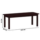 Ver imagem 2 de Mesa de Jantar 10 Lugares Madeira Maciça 220cm Tabaco Safira Nemargi
