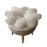 Puff Decorativo Floratta Veludo Bege Marfim - Speciale Home - 1