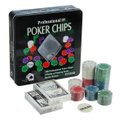 Ver imagem 1 de Jogo de Poker Chips Profissional 100 Fichas + 2 Decks de Cartas Fine Gift